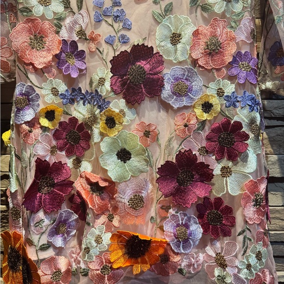 Storia Floral Embroidered Shift Dress size Small - Picture 4 of 8